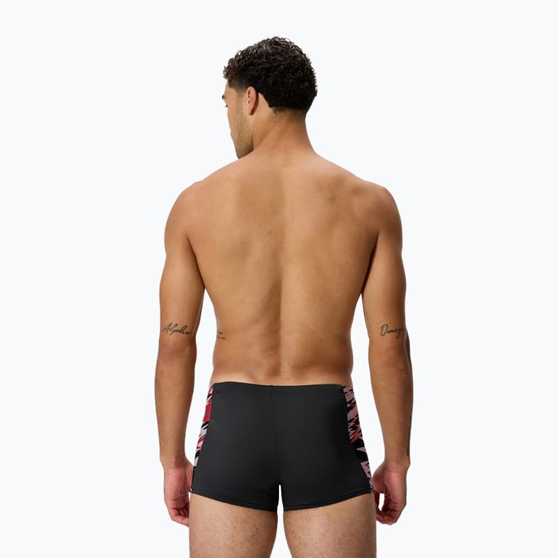 Badeboxer Speedo Hyperboom Splice Aquashort anthracite/high risk red 2