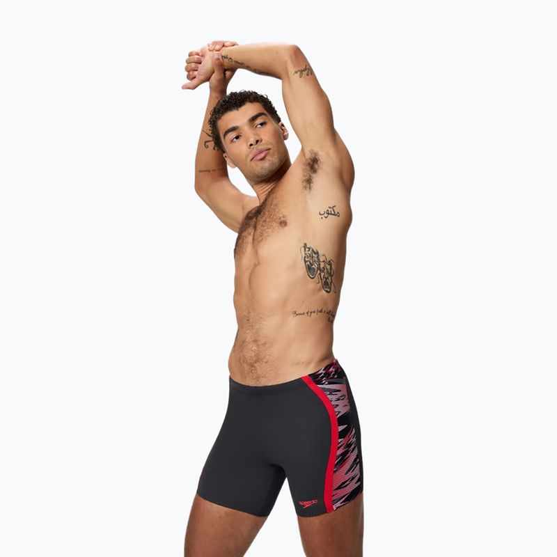 Herren-Schwimm-Jammer Speedo Hyper Boom Splice Mid anthracite/high risk red 3