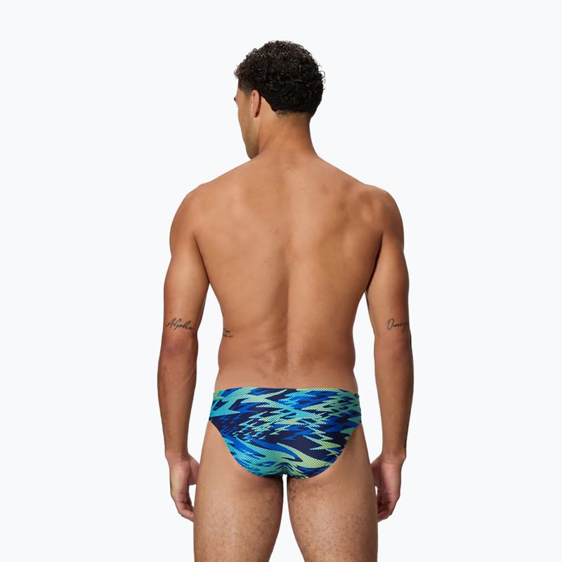 Herren-Badeslip Speedo Hyperboom Print Brief 2.5" peacoat/deep sapphire 2