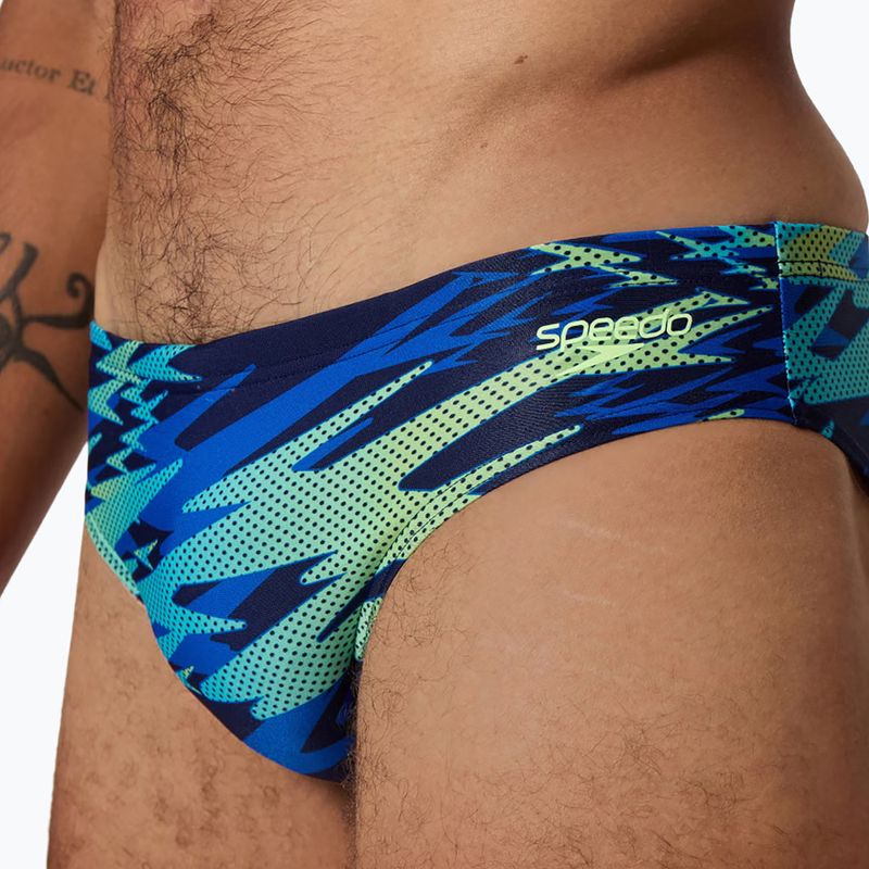 Herren-Badeslip Speedo Hyperboom Print Brief 2.5" peacoat/deep sapphire 3