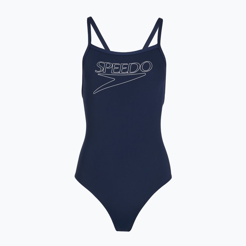 Kinder-Einteiler Badeanzug Speedo Endurance+ Logo Thinstrap Peacoat