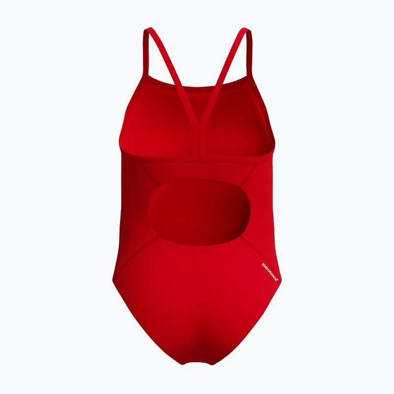 Kinder-Badeanzug Speedo Endurance+ Logo Thinstrap High Risk Red 2