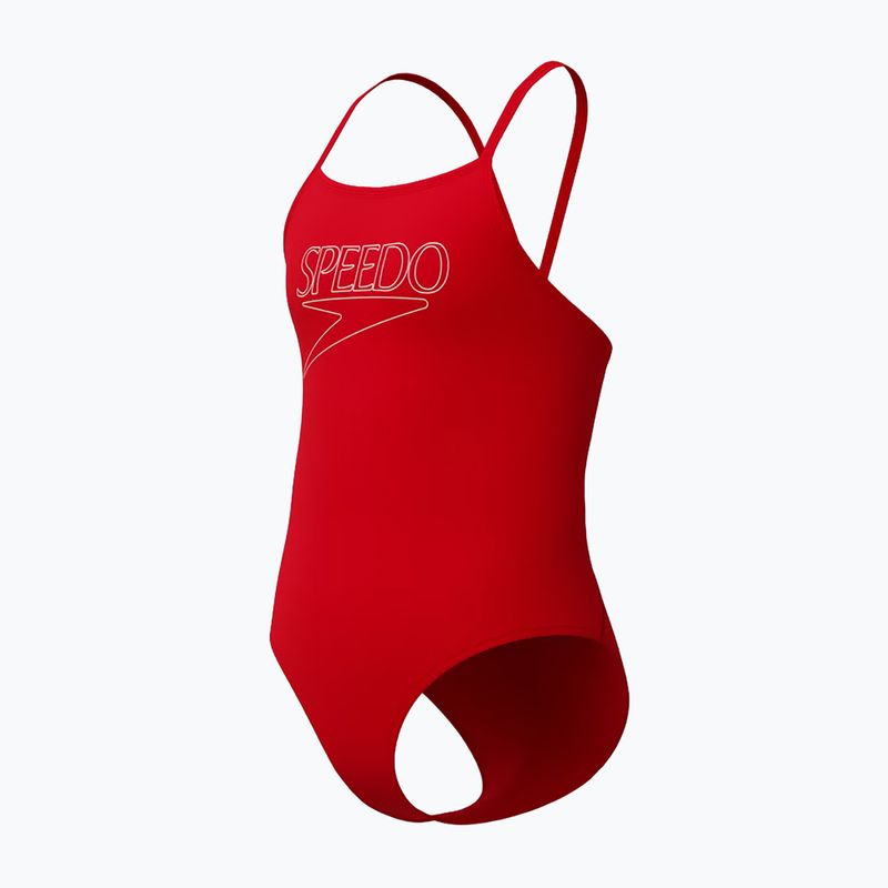 Kinder-Badeanzug Speedo Endurance+ Logo Thinstrap High Risk Red 3