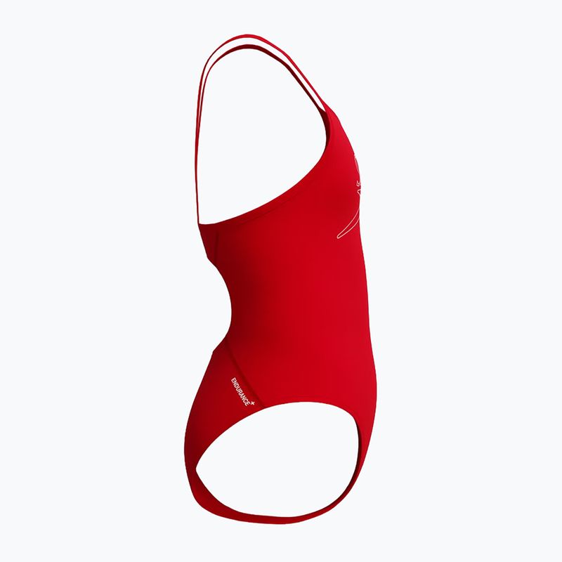 Kinder-Badeanzug Speedo Endurance+ Logo Thinstrap High Risk Red 4