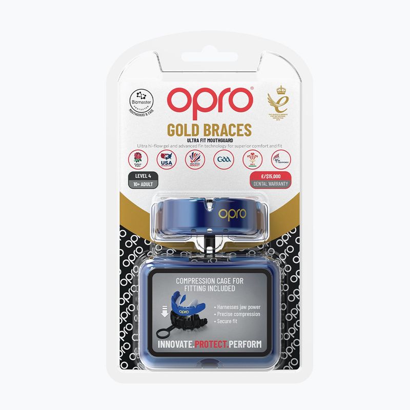 Opro Gold Braces Kieferschützer blau 2