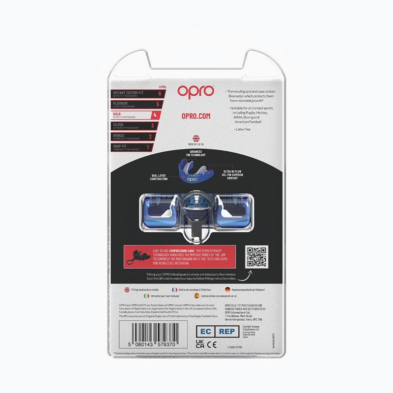 Opro Gold Braces Kieferschützer blau 3
