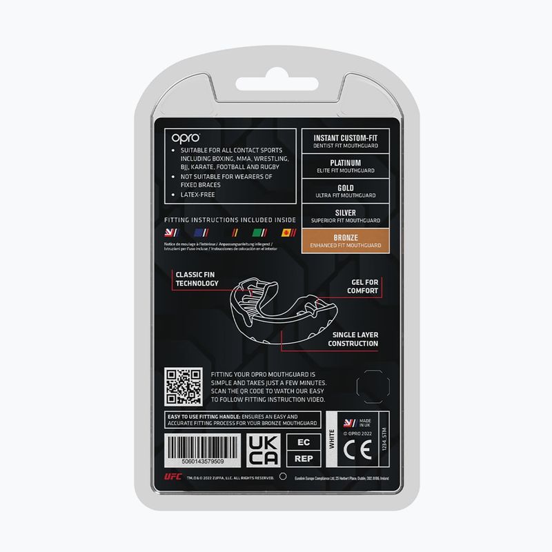 Opro UFC Bronze GEN2 weißer Kieferprotektor 3