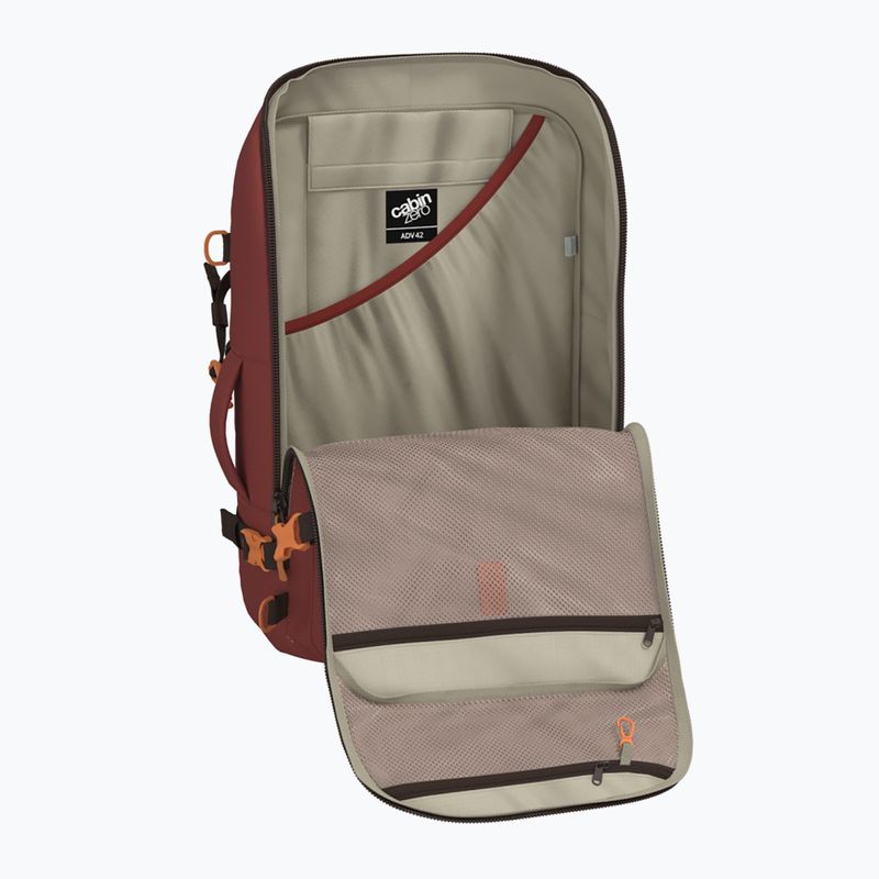 CabinZero Adventure 42 l sangria rot Wanderrucksack 8