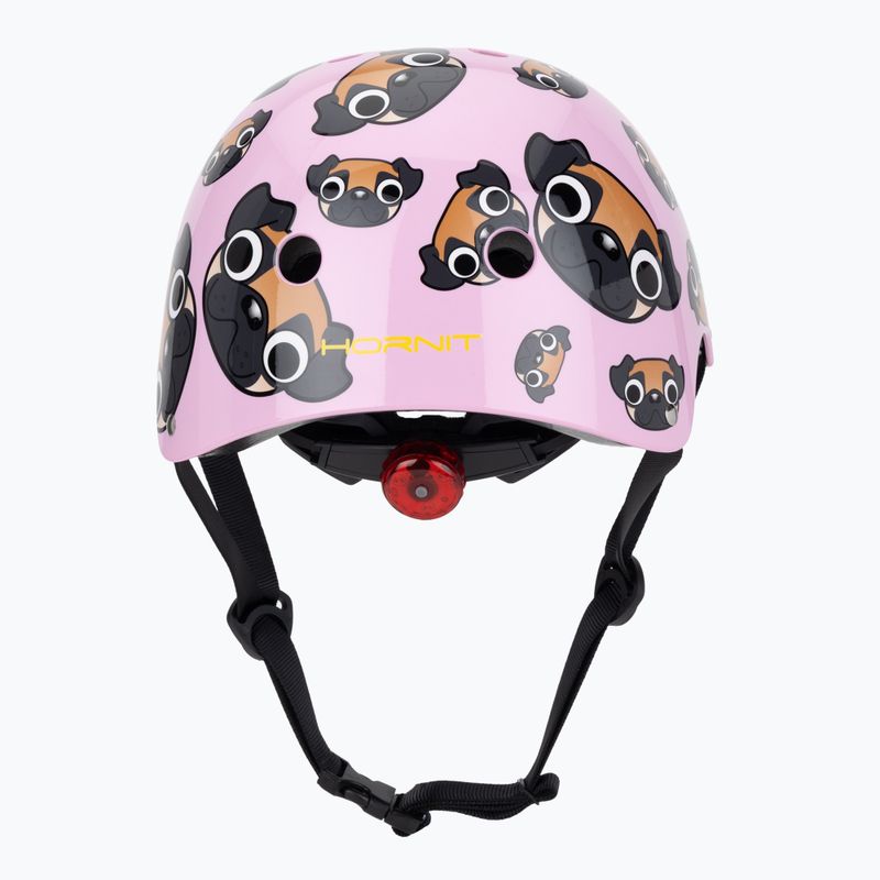 Hornit Mops rosa/brauner Kinderfahrradhelm 4