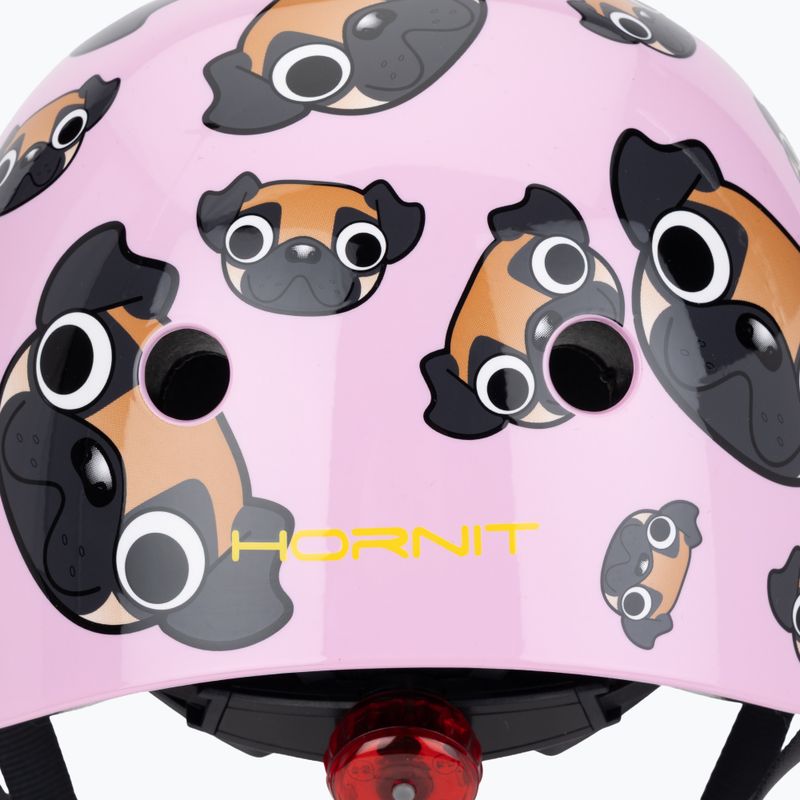 Hornit Mops rosa/brauner Kinderfahrradhelm 7