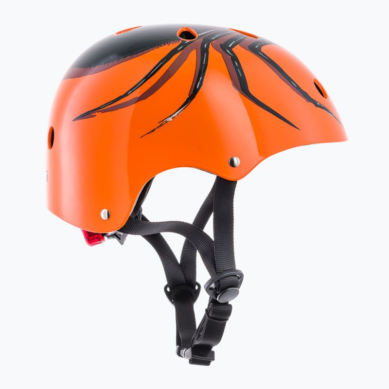 Hornit Spider orange/schwarzer Kinderfahrradhelm