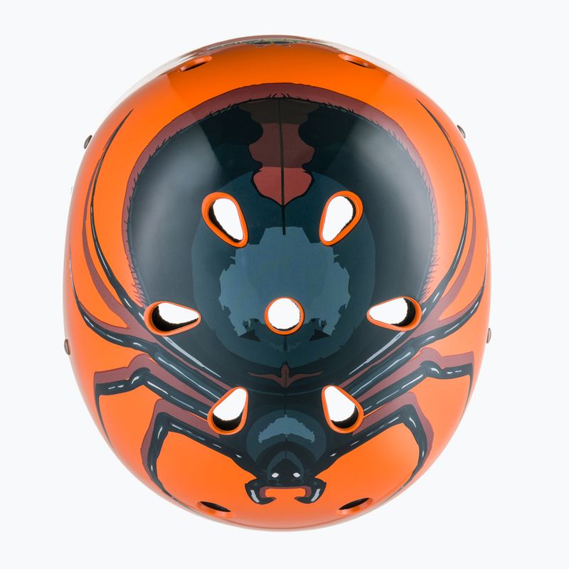 Hornit Spider orange/schwarzer Kinderfahrradhelm