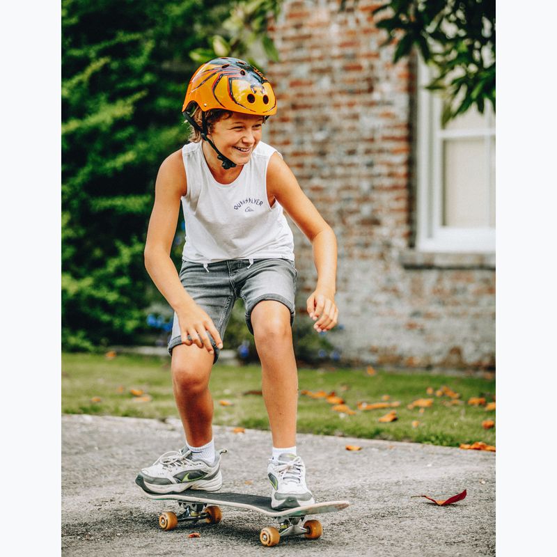 Hornit Spider orange/schwarzer Kinderfahrradhelm