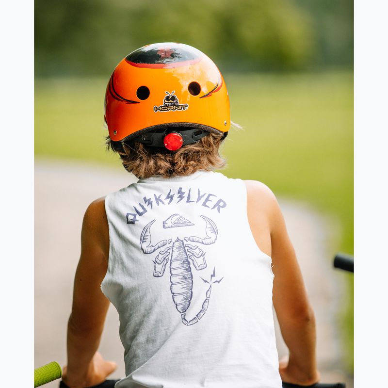 Hornit Spider orange/schwarzer Kinderfahrradhelm