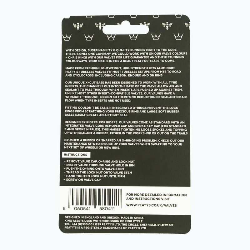 Peaty's X Chris King MK2 Presta Tubeless-Ventile Satz 42 mm Bourbon 3