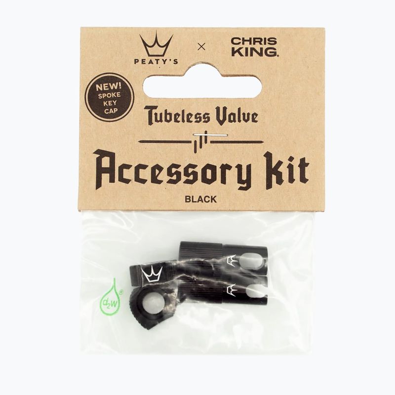 Peaty's X Chris King Mk2 Tubeless-Ventile Zubehör-Kit schwarz 83798
