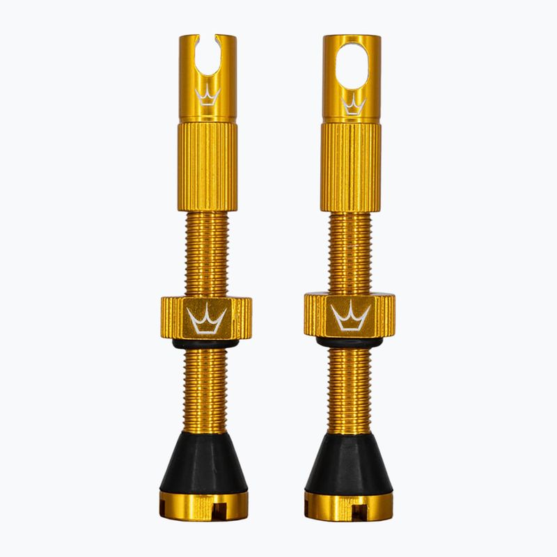 Peaty's X Chris King MK2 Presta Tubeless-Ventile Satz 42 mm gold