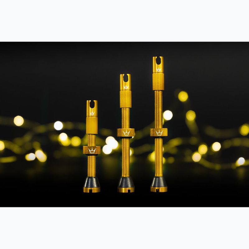 Peaty's X Chris King MK2 Presta Tubeless-Ventile Satz 42 mm gold 3
