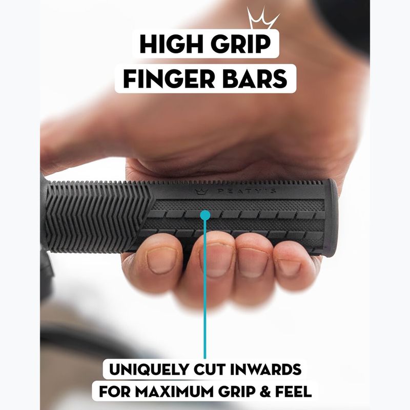 Peaty's Monarch Knurl Thin Lenker Griffe schwarz 2