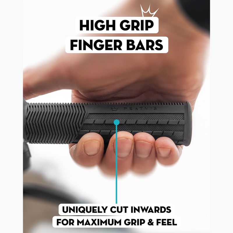 Peaty's Monarch Knurl Thick Lenker Griffe schwarz 2