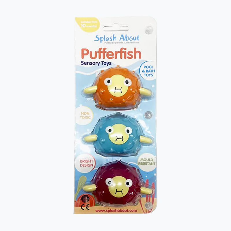 Splash About Kugelfisch Angelspielzeug 3 Stück orange / blau / lila    Neu