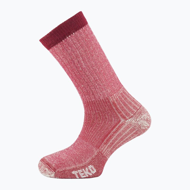 Trekkingsocken TEKO Ecohike Light Half Cushion 2.0 rot