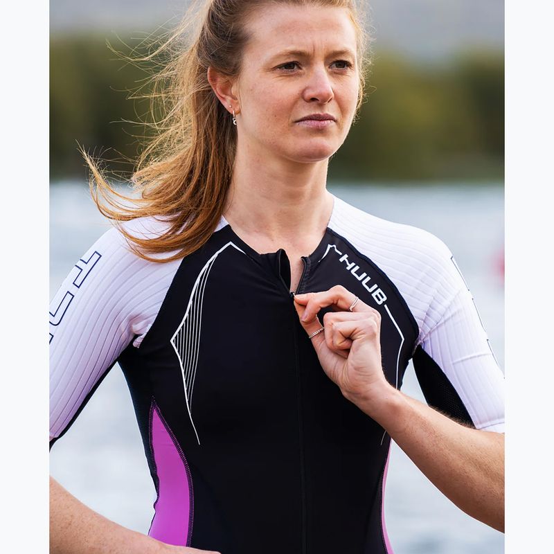 Triathlonanzug Damen HUUB Anemoi Aero Tri Suit schwarz-weiß ANELCSW 8