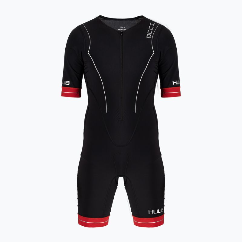 Triathlonanzug Herren HUUB Race Long Course Tri Suit schwarz-rot RCLCS