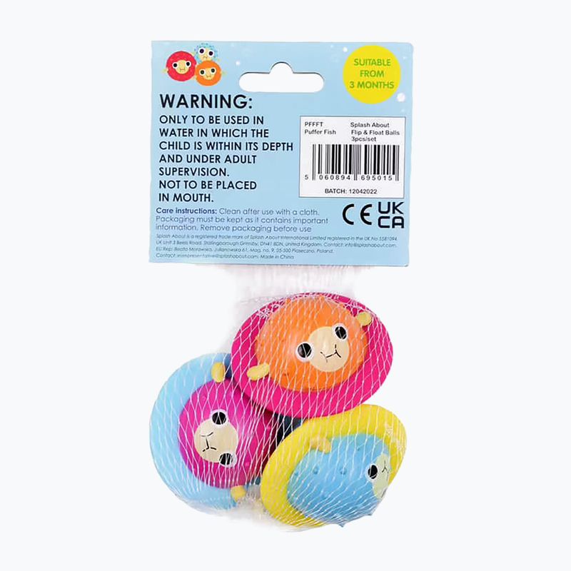 Angelspielzeug Splash About Pufferfish Flip&Float 3 Stk. orange / blue / purple 4