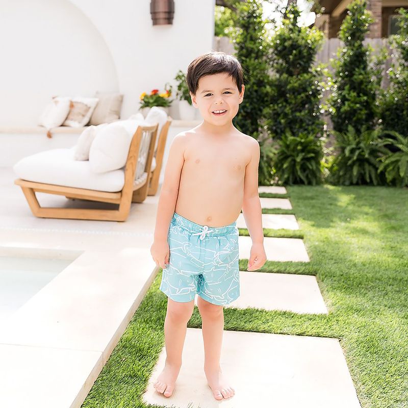 Kinder-Badeshorts Splash About Shark aruba blau