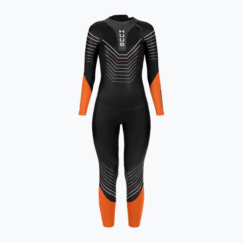 Triathlon neoprenanzug Damen HUUB Araya 2:4 schwarz-orange ARAYAW