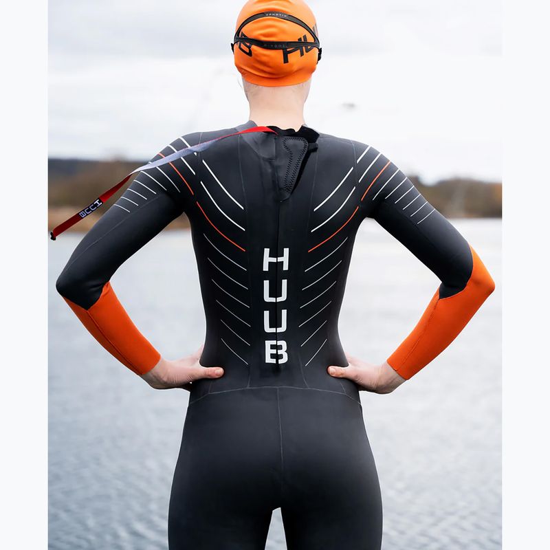 Triathlon neoprenanzug Damen HUUB Araya 2:4 schwarz-orange ARAYAW 12