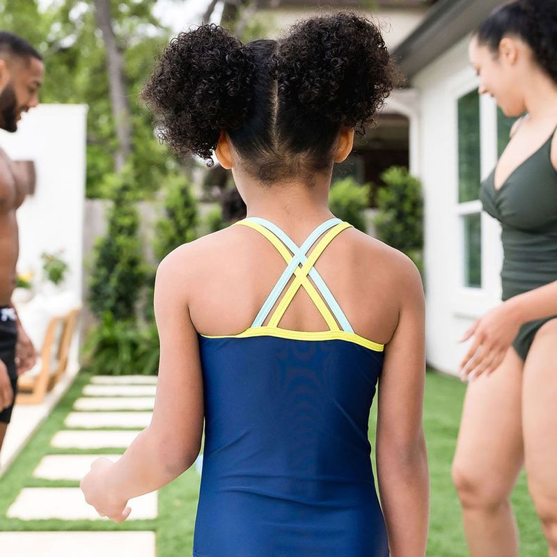 Badeanzug Kinder Splash About Essential Sports lime 5