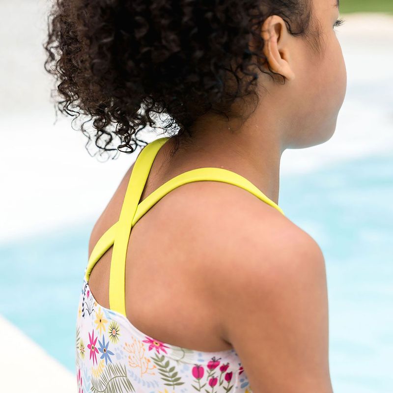Einteiliger Kinder-Badeanzug Splash About Jungle Paradise lime    Neu
