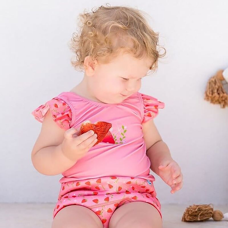 Einteiliger Badeanzug für Kinder Splash About Happy Nappy Erdbeerfeld