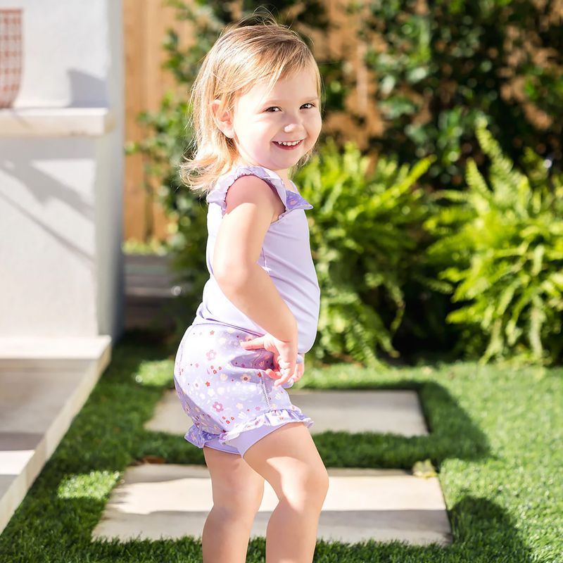 Einteiliger Kinderbadeanzug mit Windel Splash About Happy Nappy Frills Erdbeerfeld 5