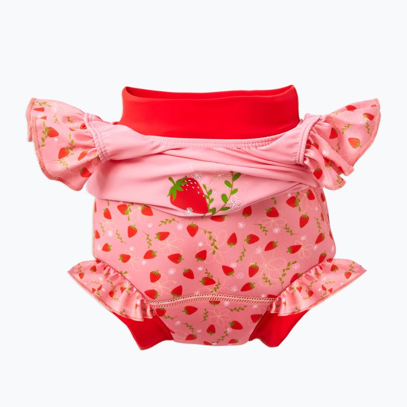 Einteiliger Kinderbadeanzug mit Windel Splash About Happy Nappy Frills Erdbeerfeld 3