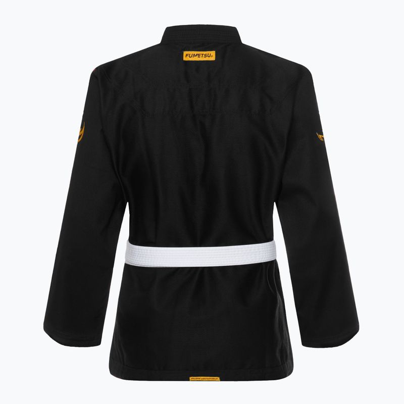 GI für brasilianisches Jiu-Jitsu FUMETSU Ghost V-Lite BJJ schwarz/ gelb 3