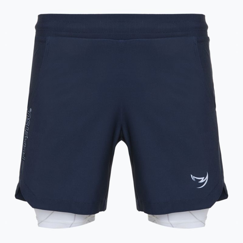 Trainingsshorts Herren FUMETSU Icon Dual Layer Training navy/ white