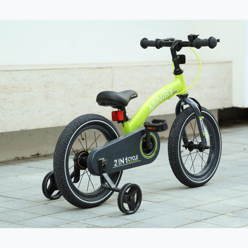 Kinderfahrrad Qplay Miniby 3in1 grün 10