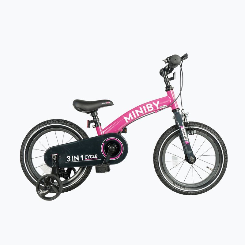 Kinderfahrrad Qplay Miniby 3in1 rosa 5