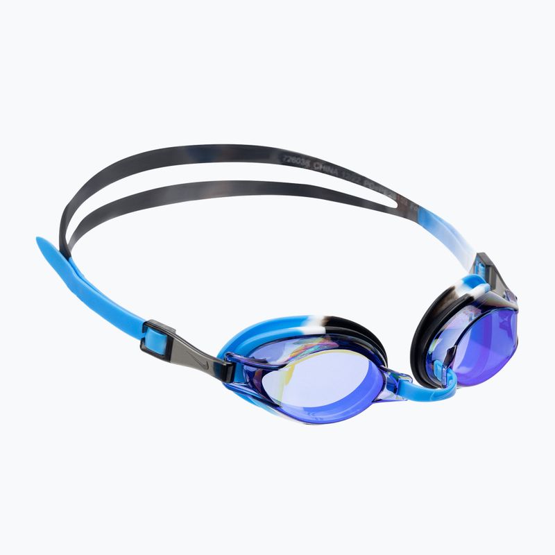 Nike Kinder Schwimmbrille Chrom Foto blau