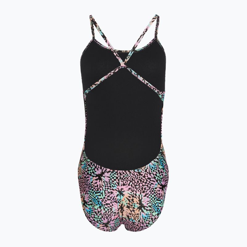 Einteiliger Damen-Badeanzug Nike Hydrastrong Multi Print rosa Blüte 2