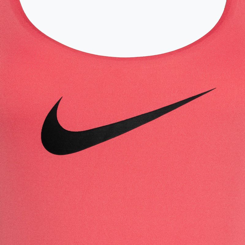 Einteiliger Damen-Badeanzug Nike Logo Tape Meer Koralle 3