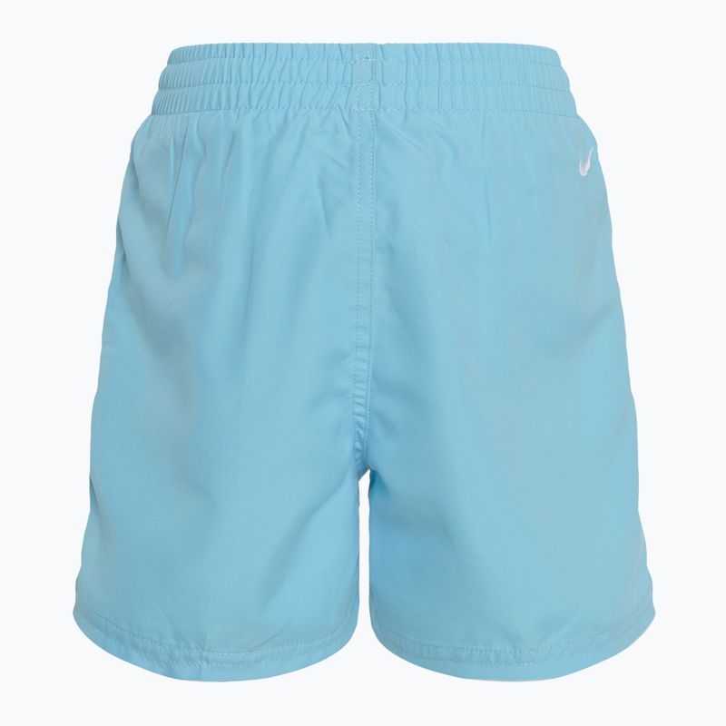 Kinder Nike Split Logo 4" Volley Badeshorts Aquarius blau 2