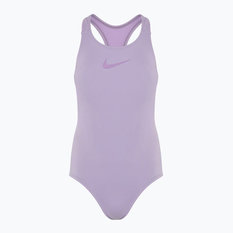 Nike Essential Racerback lilac bloom einteiliger Badeanzug für Kinder