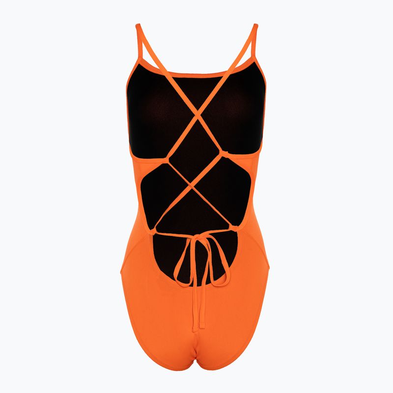 Einteiliger Damen-Badeanzug Nike Lace Up Tie Back total orange 2