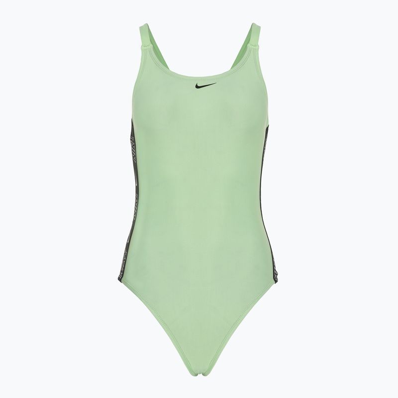 Einteiliger Damen-Badeanzug Nike Logo Tape Fastback vapor green