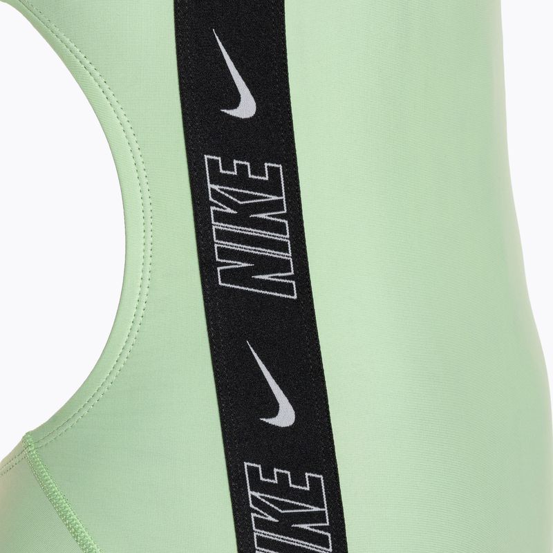 Einteiliger Damen-Badeanzug Nike Logo Tape Fastback vapor green 4