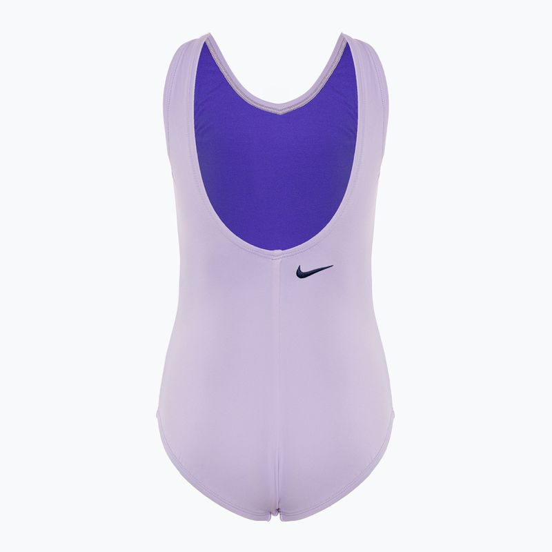 Nike Multi Logo U-Back lilac bloom einteiliger Badeanzug für Kinder 2